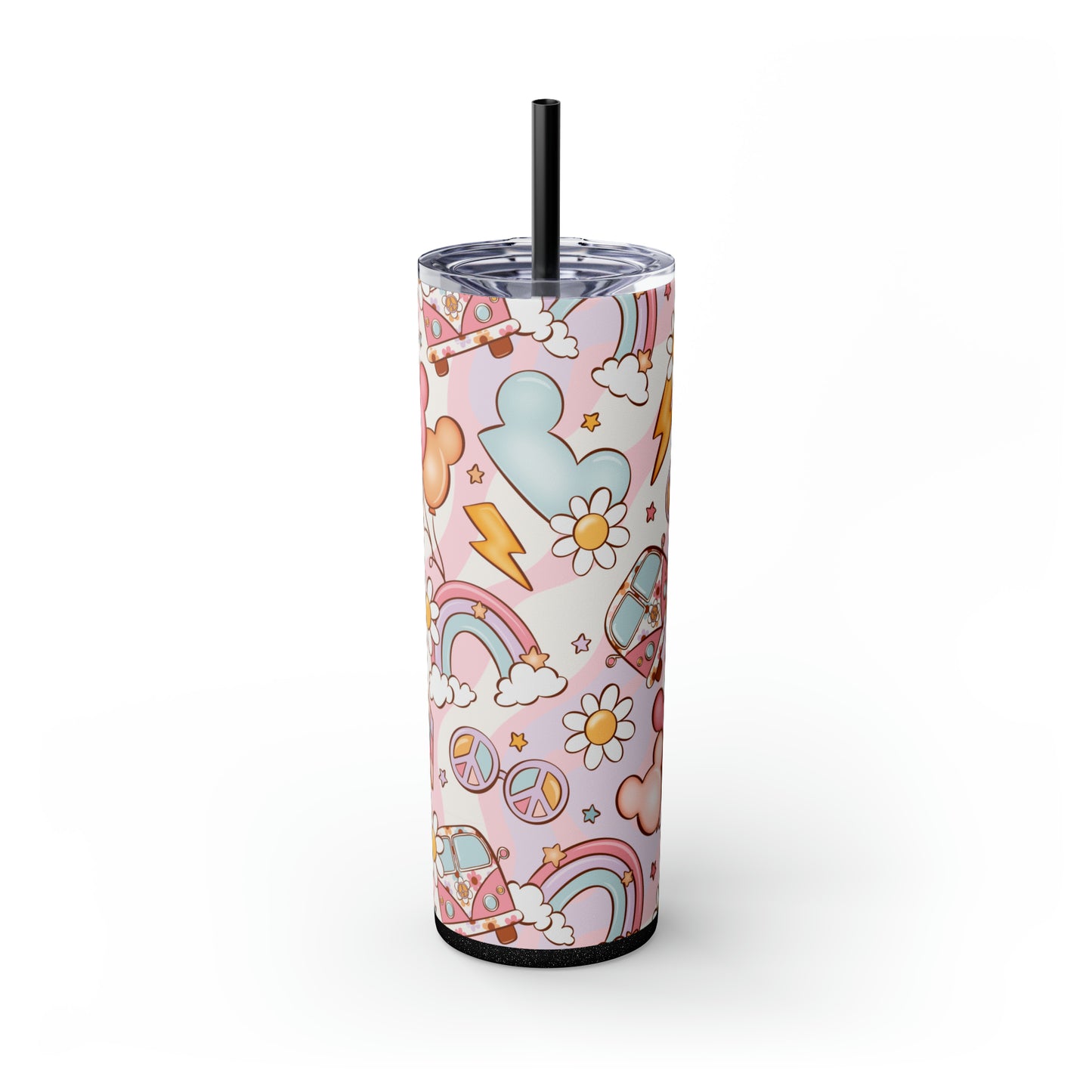 Magical Print Skinny Tumbler with Straw, 20oz