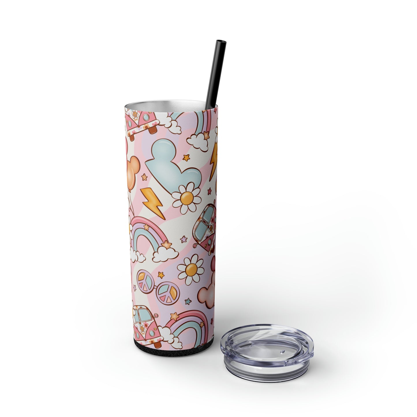 Magical Print Skinny Tumbler with Straw, 20oz