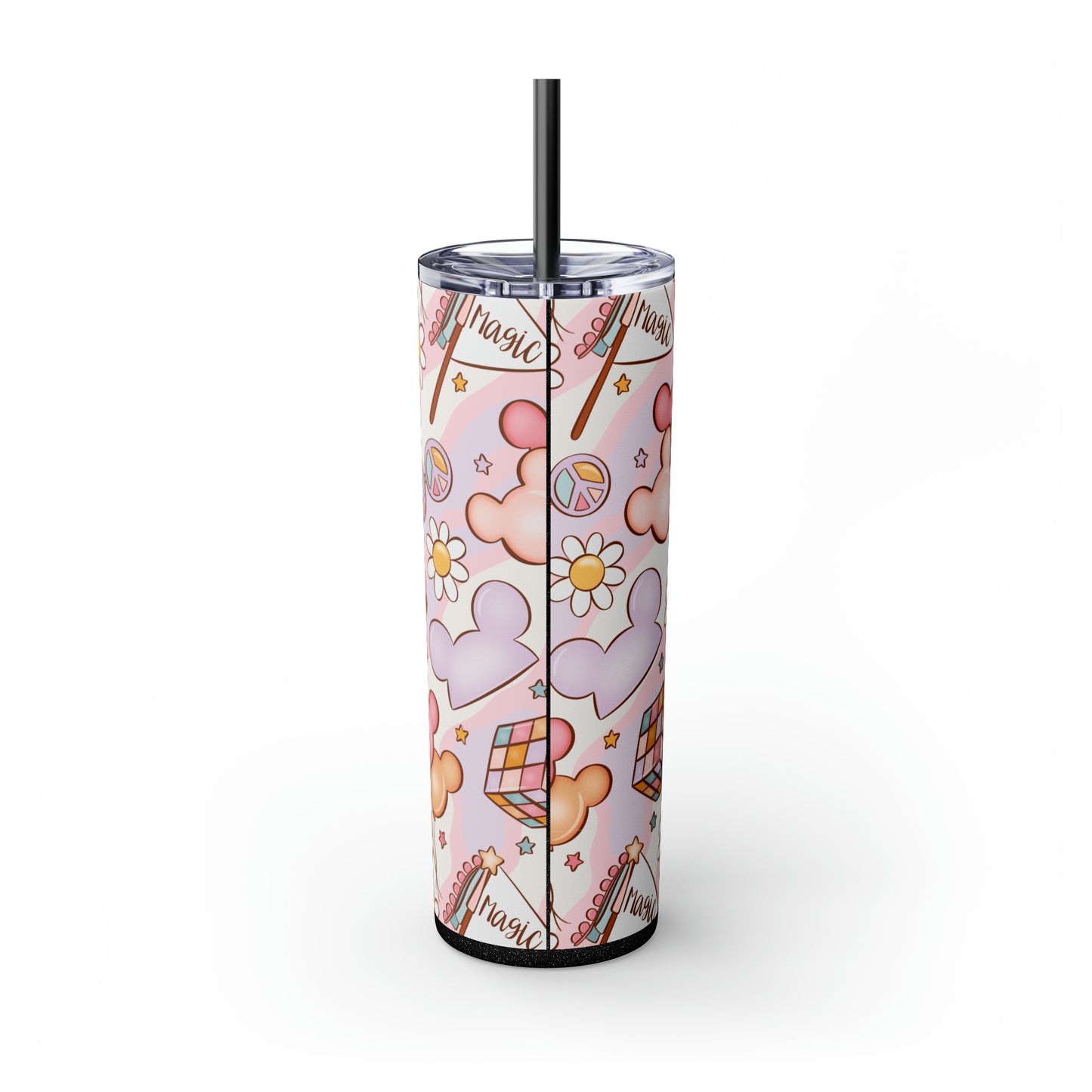 Magical Print Skinny Tumbler with Straw, 20oz