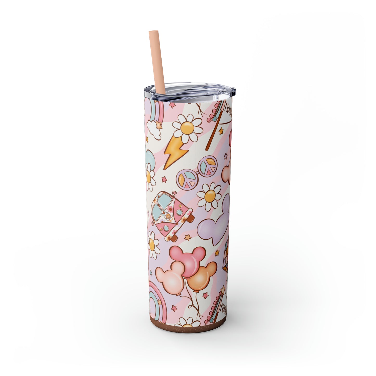 Magical Print Skinny Tumbler with Straw, 20oz