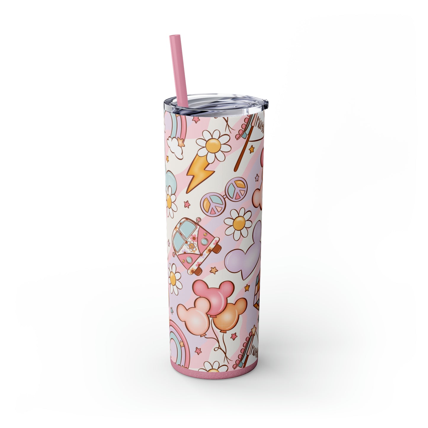 Magical Print Skinny Tumbler with Straw, 20oz