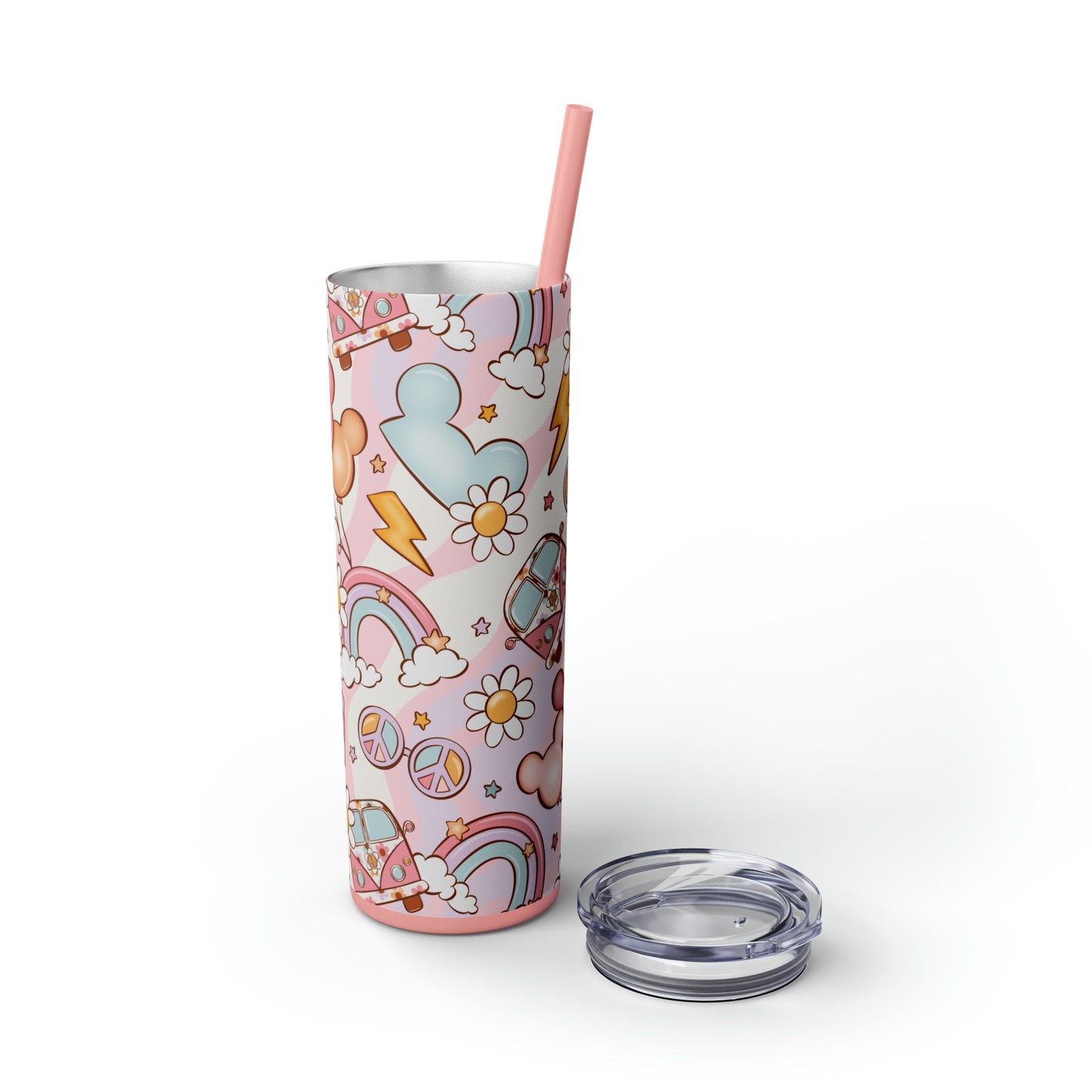 Magical Print Skinny Tumbler with Straw, 20oz