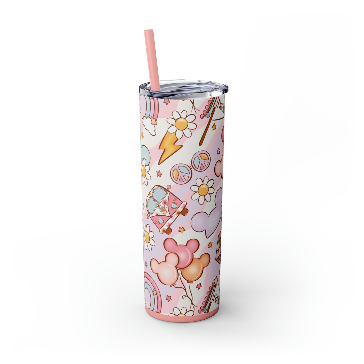 Magical Print Skinny Tumbler with Straw, 20oz