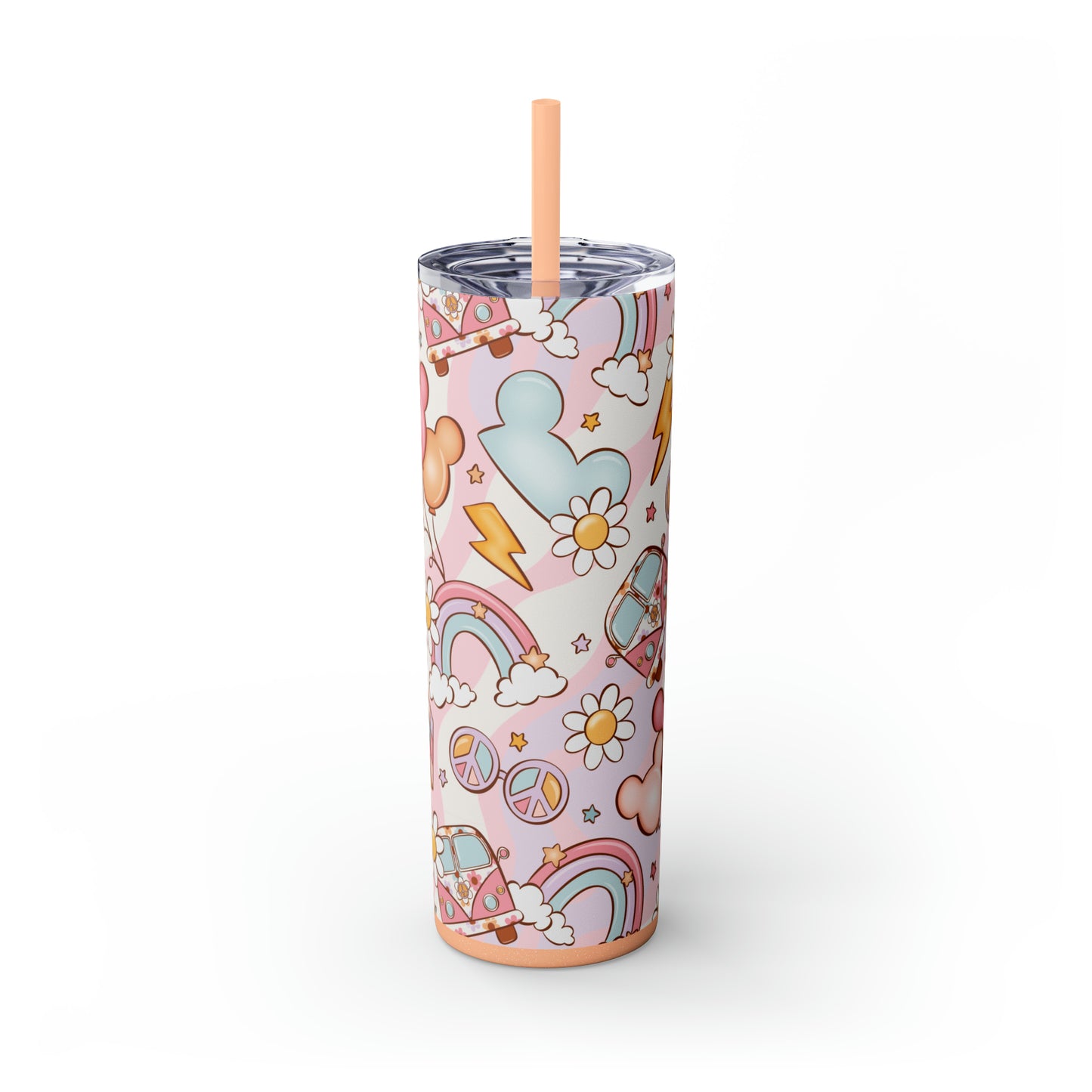 Magical Print Skinny Tumbler with Straw, 20oz