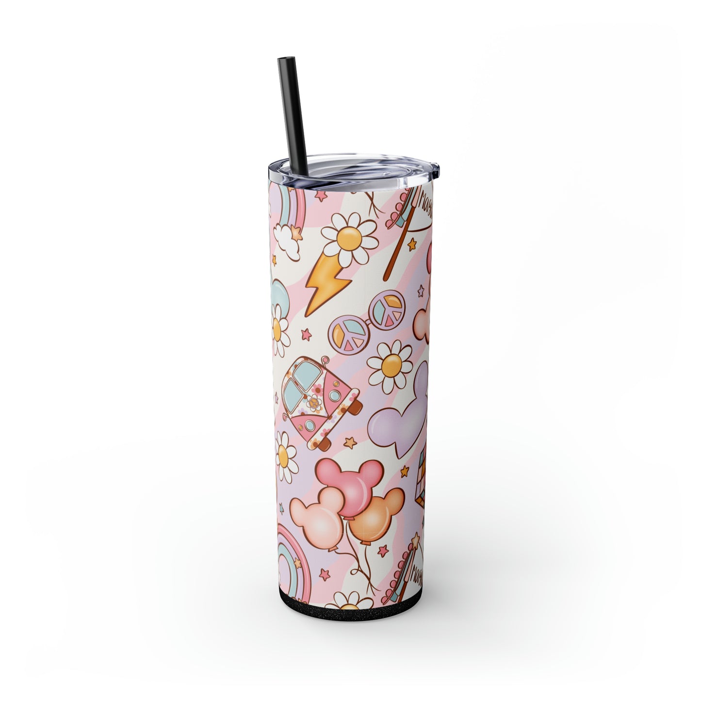 Magical Print Skinny Tumbler with Straw, 20oz