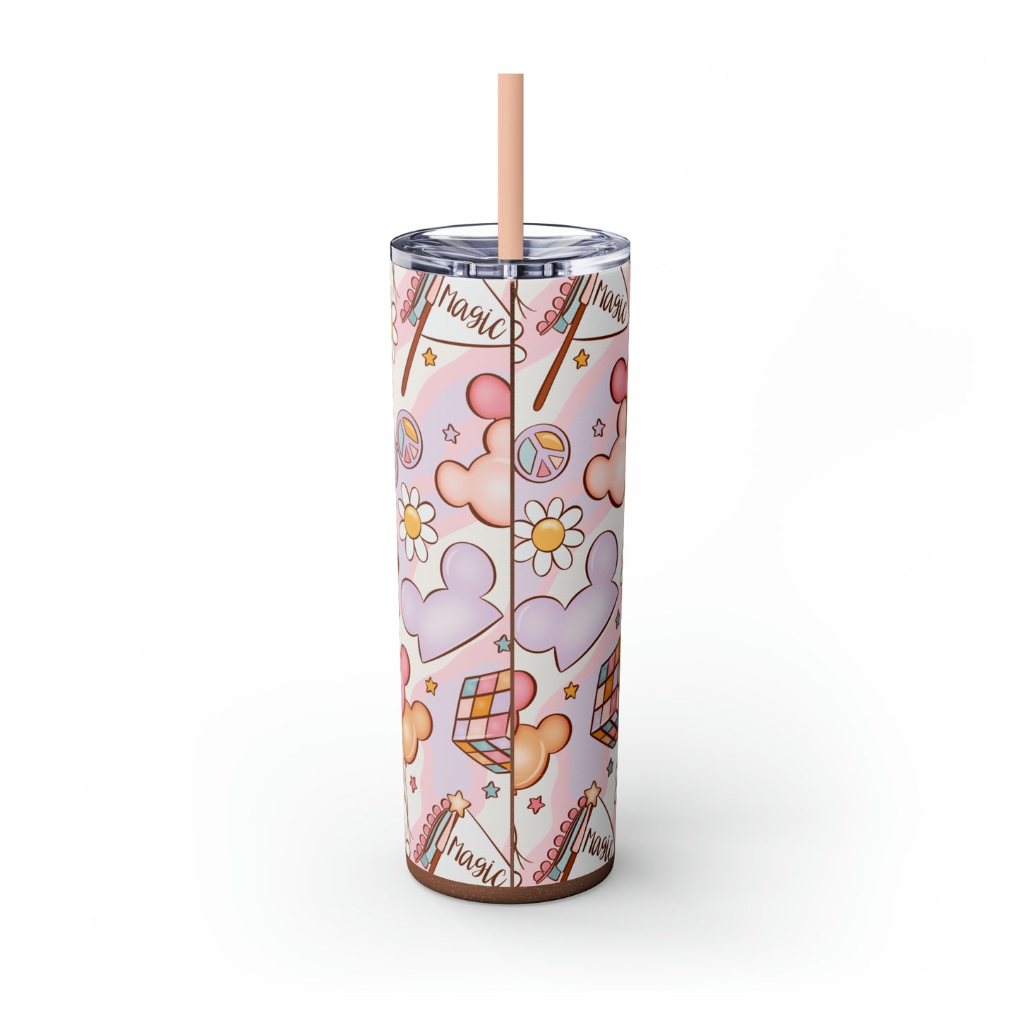 Magical Print Skinny Tumbler with Straw, 20oz