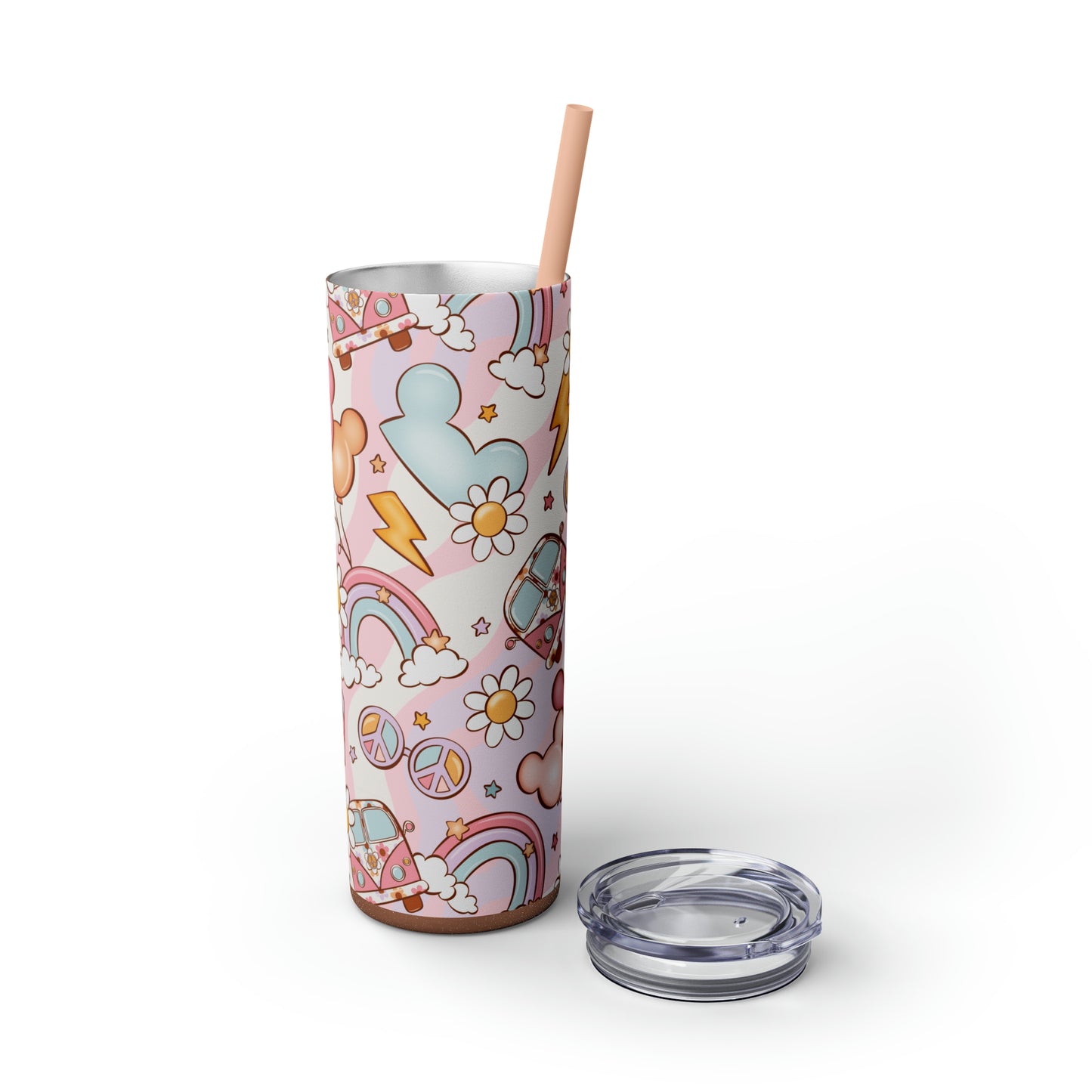 Magical Print Skinny Tumbler with Straw, 20oz