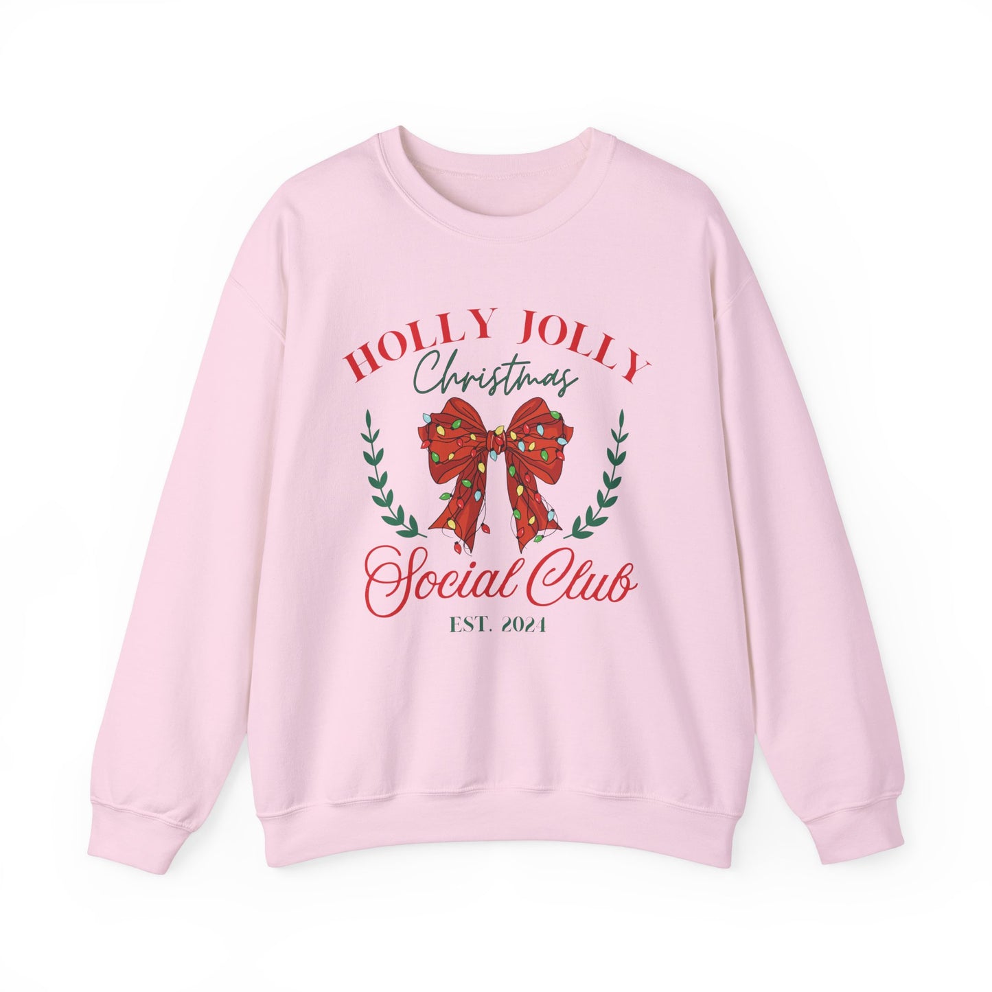 Christmas Lights Bow Social Club Sweatshirt