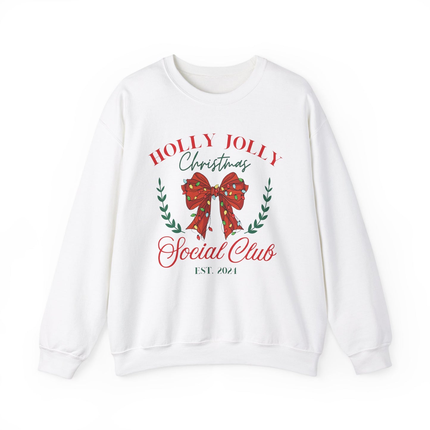 Christmas Lights Bow Social Club Sweatshirt