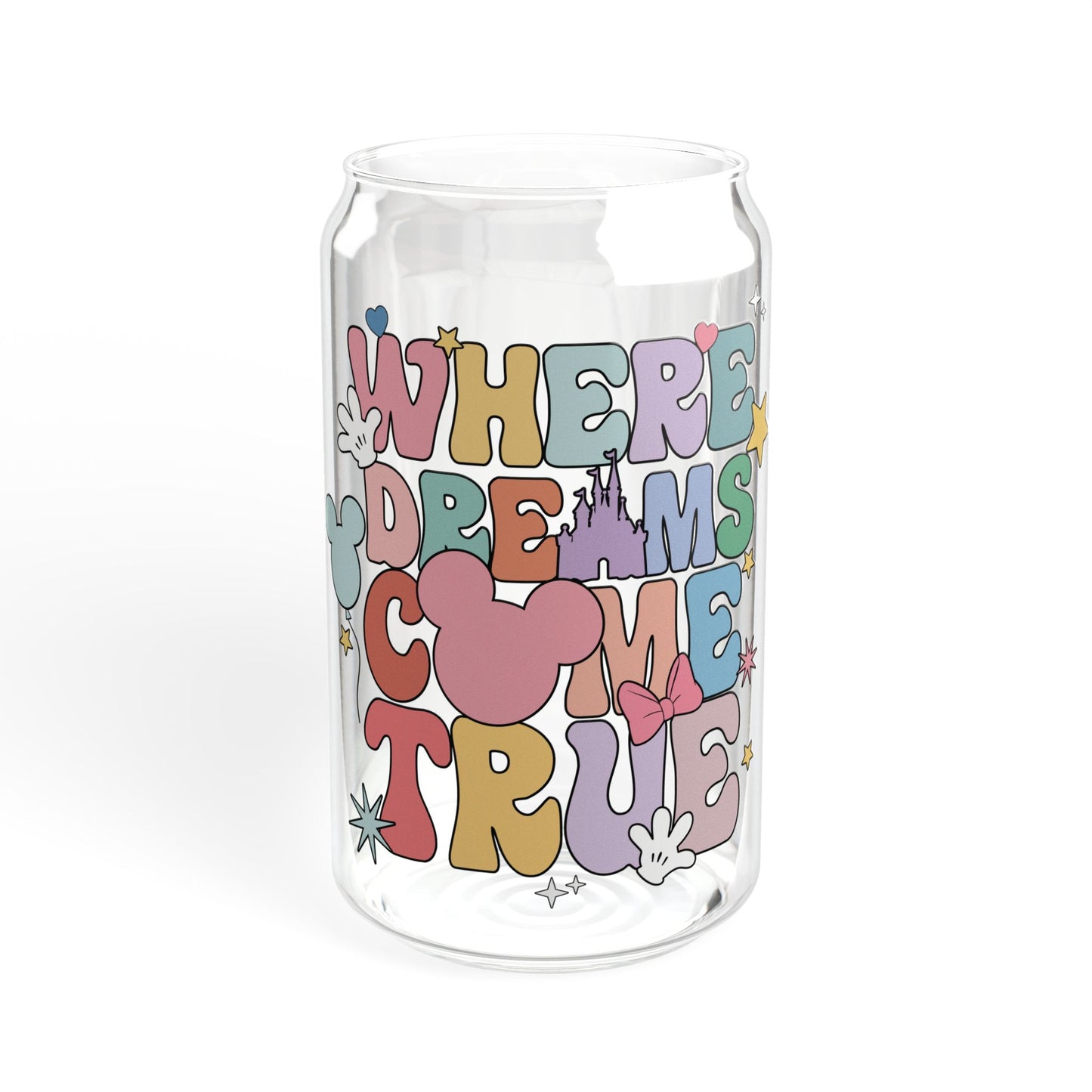 Where Dreams Come True Glass Coffee Cup