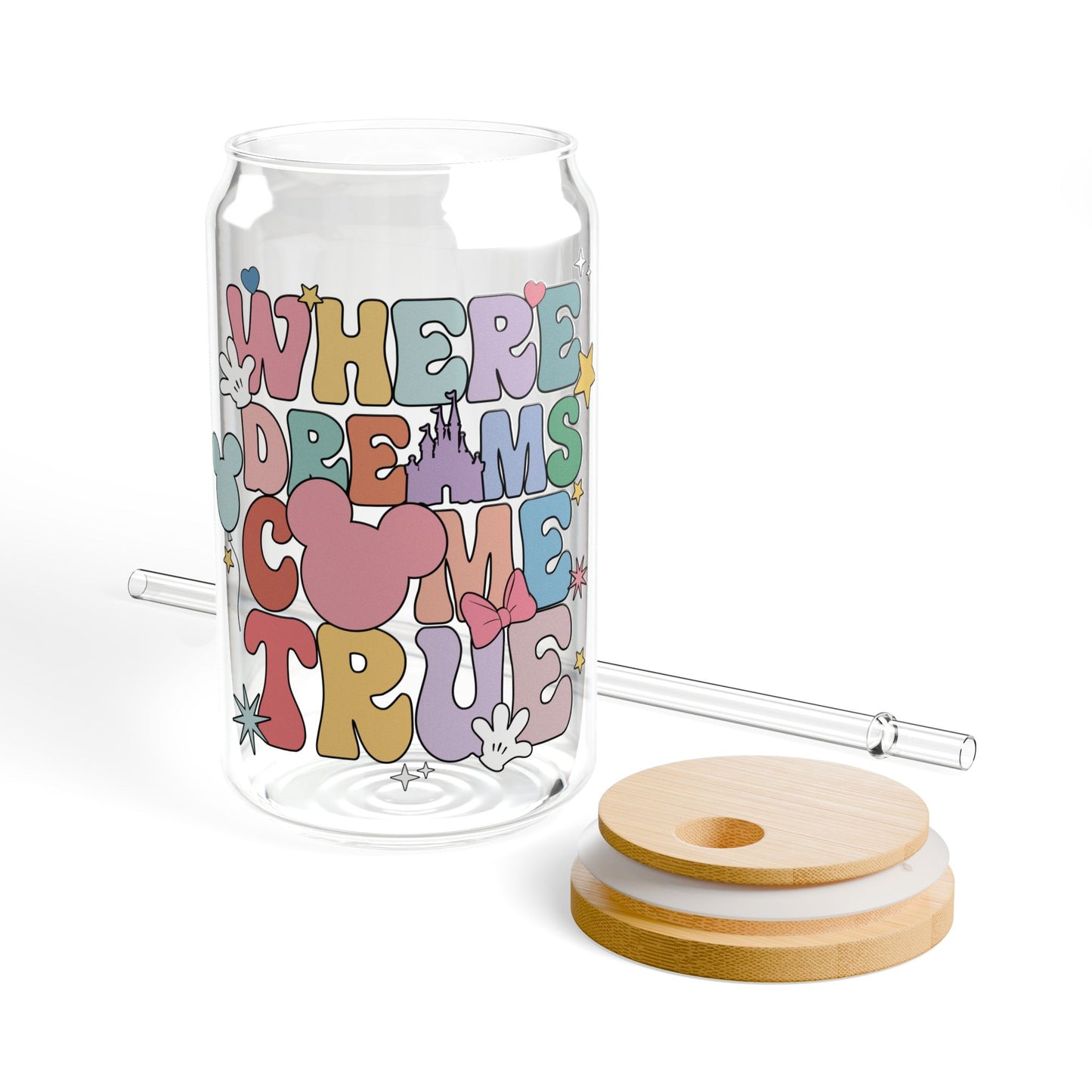 Where Dreams Come True Glass Coffee Cup